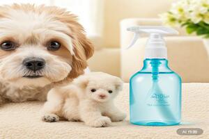 Discover the Baby Powder Scented Deodorizing Spray for Pets